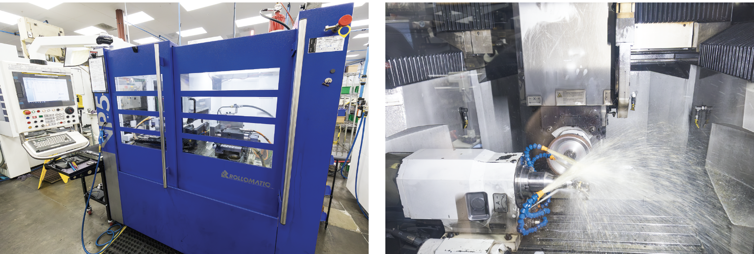 S&S also has a duo of Rollomatic grinding machines as well as an a.HAAS Multigrind CU. Having these machines in addition to the small fleet of United Grinding creates a highly versatile and resilient manufacturing core.
